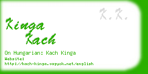 kinga kach business card